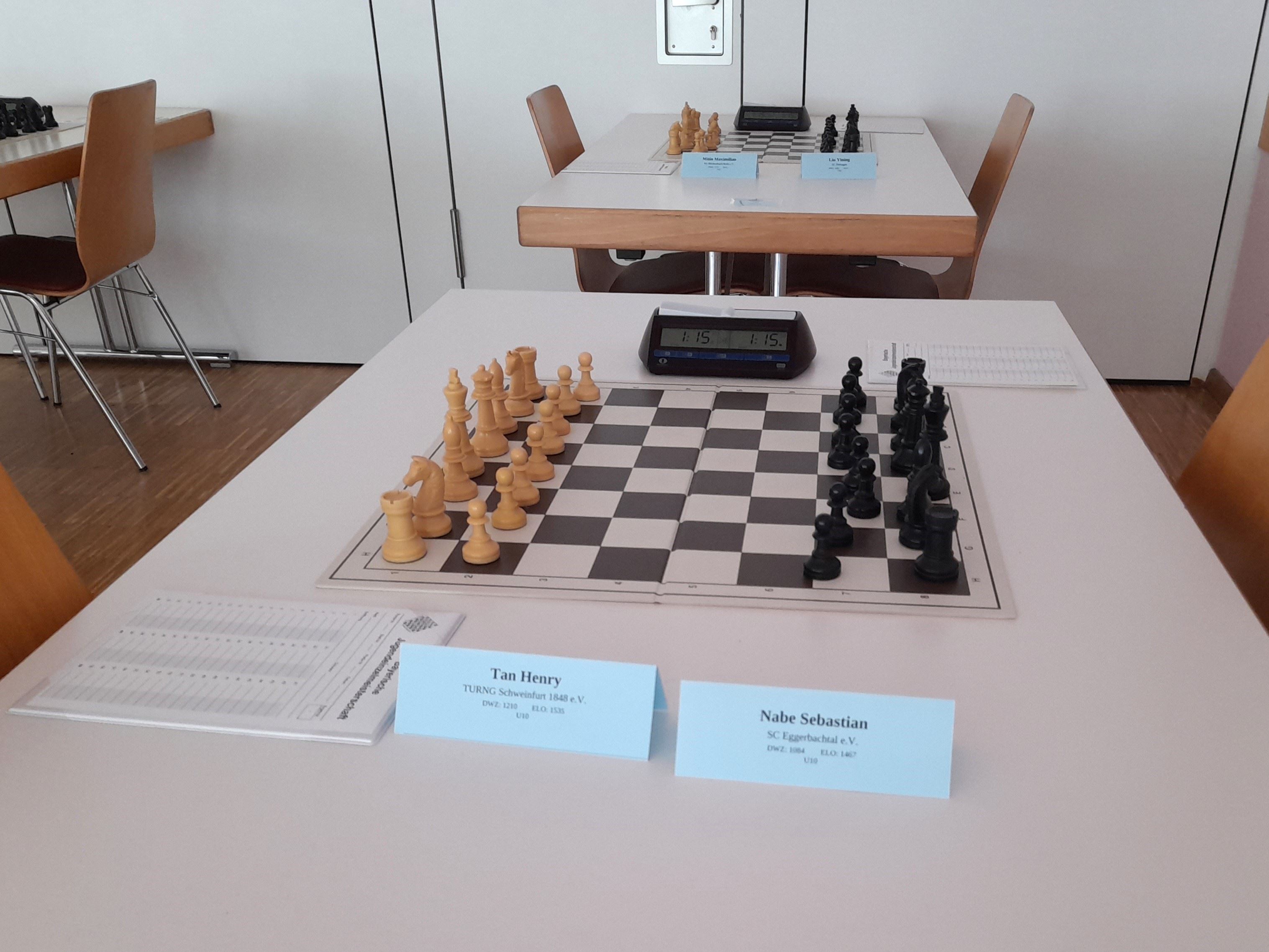 03 Verwaistes Brett vor dem Start der 6. Runde 2025 bei der bayerischen U10